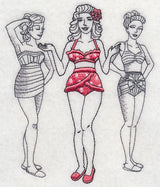 Retro Swimwear Fashion Plate - Bikini