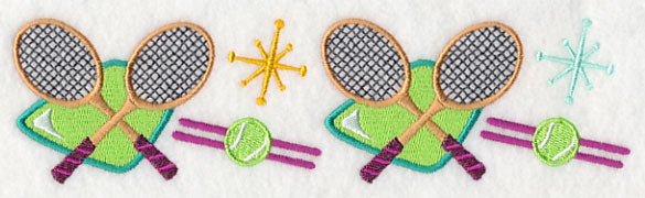 Retro Tennis Border