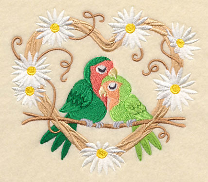 Rosy-Faced Lovebirds Love Nest