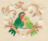 Rosy-Faced Lovebirds Love Nest