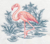 Flamingo Scene (Toile)