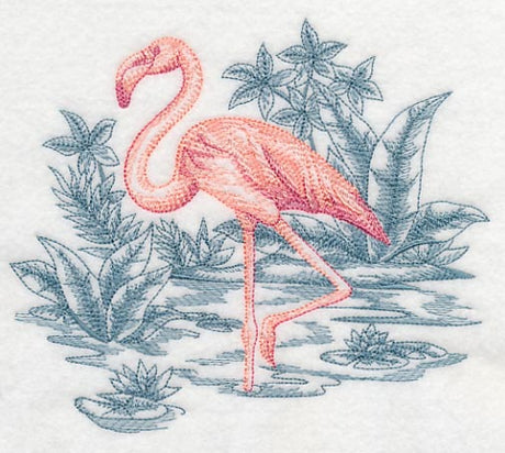 Flamingo Scene (Toile)