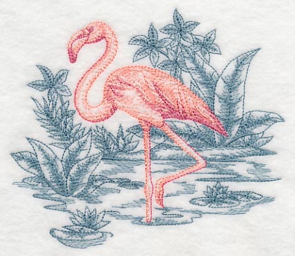 Flamingo Scene (Toile)