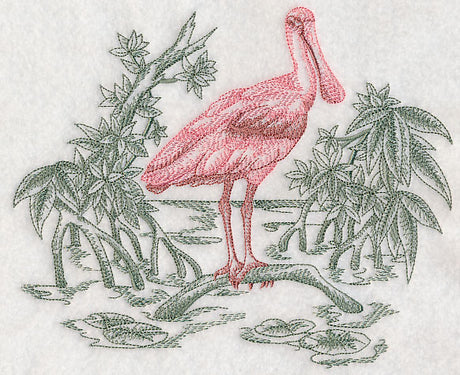 Spoonbill Scene (Toile)
