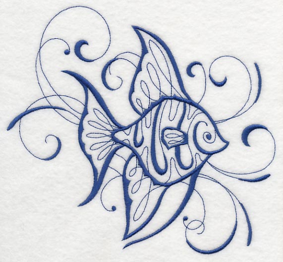 Intricate Ink Sea Life - Angel Fish