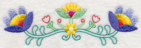 Bohemian Flower Frenzy Border (Vintage)