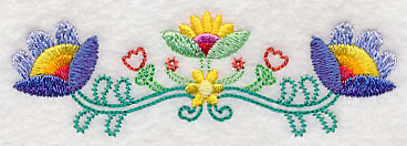 Bohemian Flower Frenzy Border (Vintage)