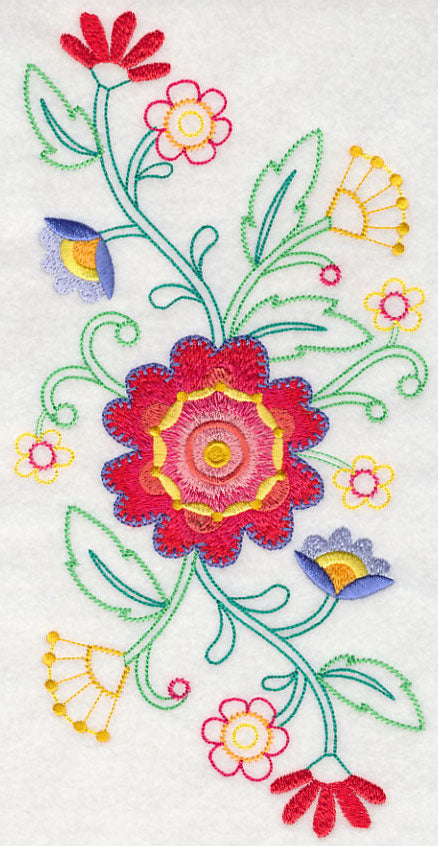 Blossoming Bohemian Flowers Spray (Vintage)