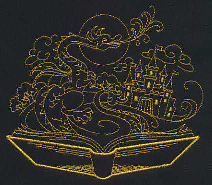 Golden Fairy Tale Dragon Scene