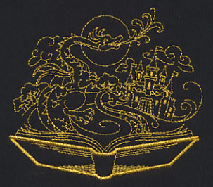 Golden Fairy Tale Dragon Scene