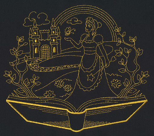 Golden Fairy Tale Princess Scene