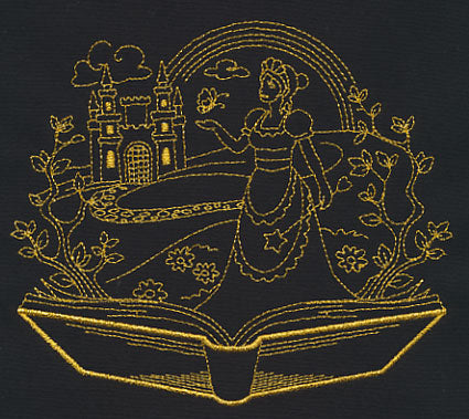 Golden Fairy Tale Princess Scene