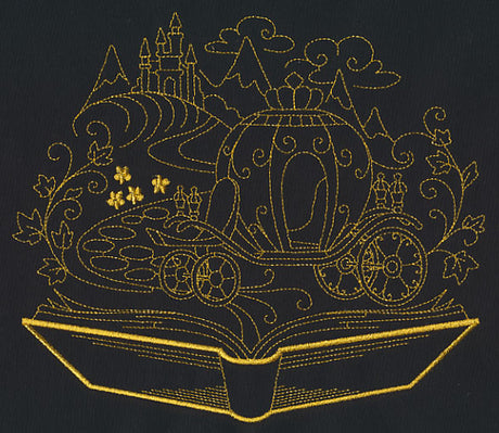 Golden Fairy Tale Carriage Scene