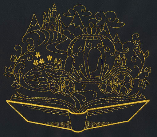 Golden Fairy Tale Carriage Scene
