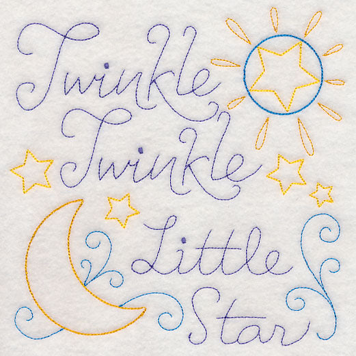 Twinkle Twinkle Little Star Square (Vintage)