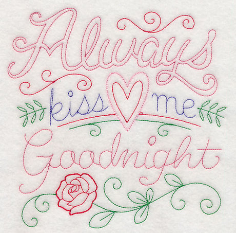 Always Kiss Me Goodnight Square (Vintage)
