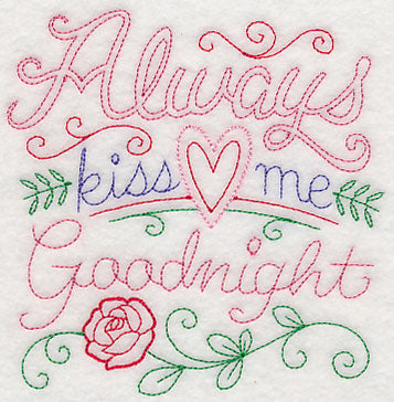 Always Kiss Me Goodnight Square (Vintage)