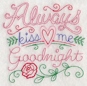 Always Kiss Me Goodnight Square (Vintage)