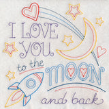 I Love You to the Moon and Back Square (Vintage)