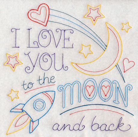 I Love You to the Moon and Back Square (Vintage)