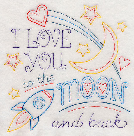 I Love You to the Moon and Back Square (Vintage)