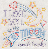I Love You to the Moon and Back Square (Vintage)