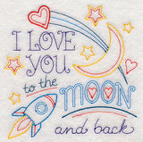 I Love You to the Moon and Back Square (Vintage)