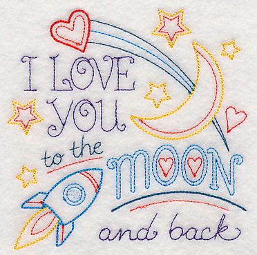 I Love You to the Moon and Back Square (Vintage)