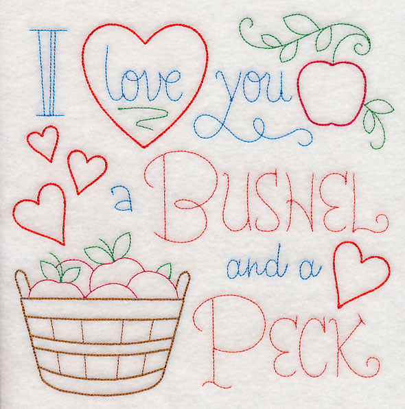 I Love You a Bushel and a Peck Square (Vintage)