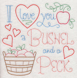 I Love You a Bushel and a Peck Square (Vintage)