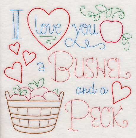 I Love You a Bushel and a Peck Square (Vintage)