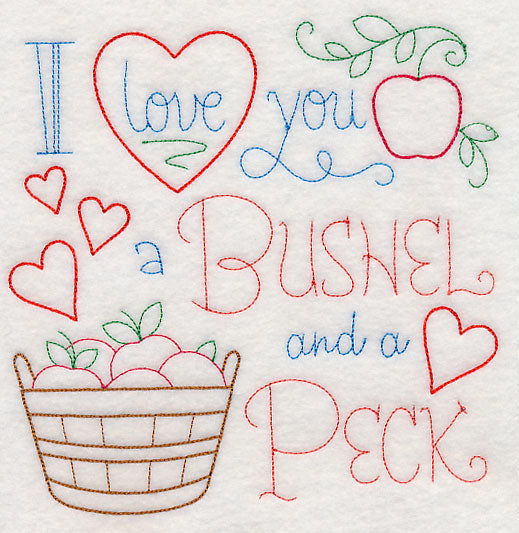 I Love You a Bushel and a Peck Square (Vintage)