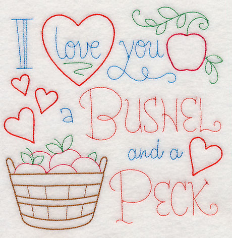 I Love You a Bushel and a Peck Square (Vintage)