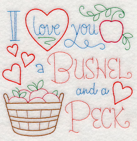 I Love You a Bushel and a Peck Square (Vintage)