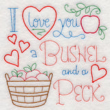 I Love You a Bushel and a Peck Square (Vintage)