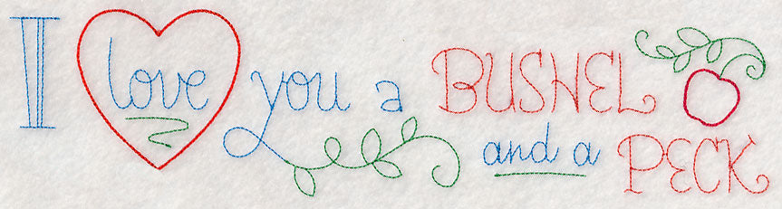 I Love You a Bushel and a Peck Border (Vintage)