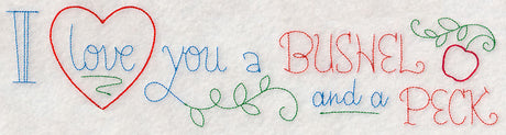 I Love You a Bushel and a Peck Border (Vintage)