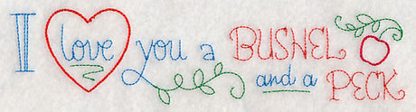 I Love You a Bushel and a Peck Border (Vintage)