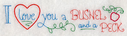 I Love You a Bushel and a Peck Border (Vintage)