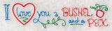 I Love You a Bushel and a Peck Border (Vintage)