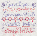 Loved You Yesterday, Love You Still Square (Vintage)