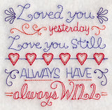 Loved You Yesterday, Love You Still Square (Vintage)