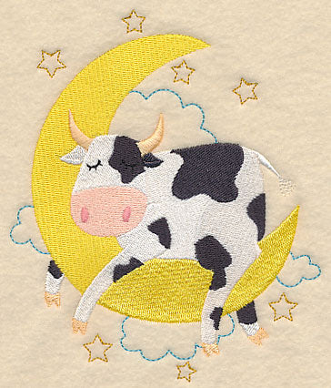 Sleepy Cow on Moon