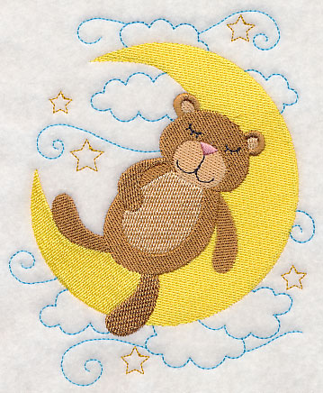 Sleepy Teddy Bear on Moon