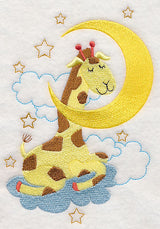 Sleepy Giraffe with Moon