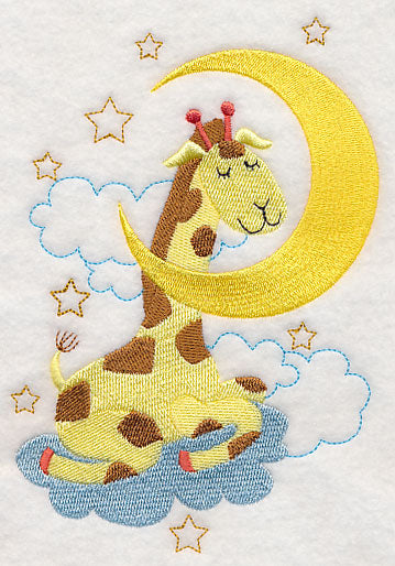 Sleepy Giraffe with Moon