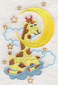 Sleepy Giraffe with Moon