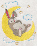 Sleepy Bunny with Moon
