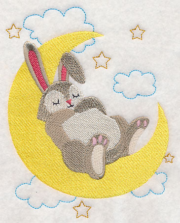 Sleepy Bunny with Moon