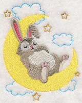Sleepy Bunny with Moon